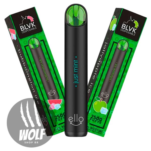 BLVK Ello Pod Descartável Zero Nicotina 2500 Puffs
