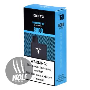IGNITE V60 - 6000 Puffs - Blueberry Ice - Pod Descartável