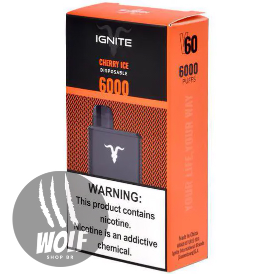 Ignite V60 Cherry Ice Pod Descartável 6000 Puffs