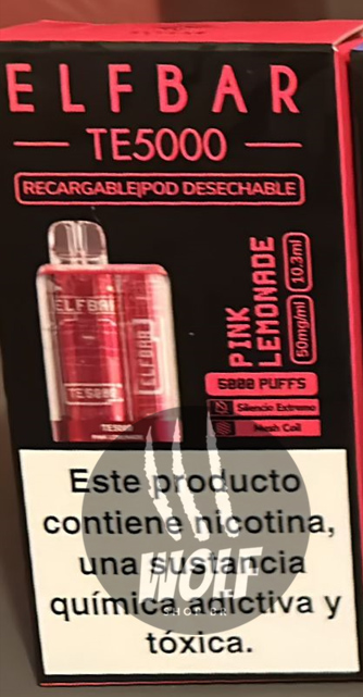 Elf Bar TE5000 Pink Lemonade Pod Descartável 5000 Puffs