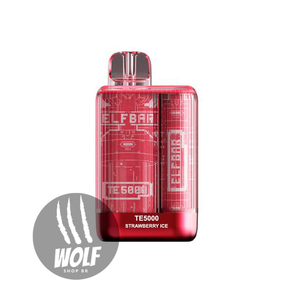 Elf Bar TE5000 Strawberry Ice Pod Descartável 5000 Puffs