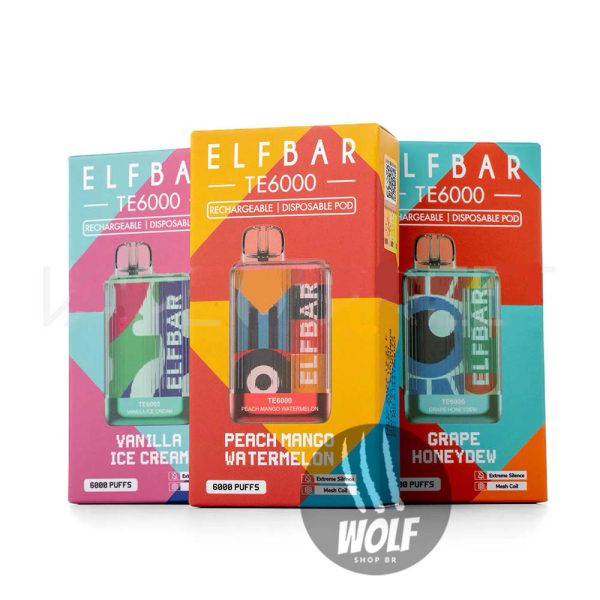 Elf Bar TE6000 Pod Descartável 6000 Puffs