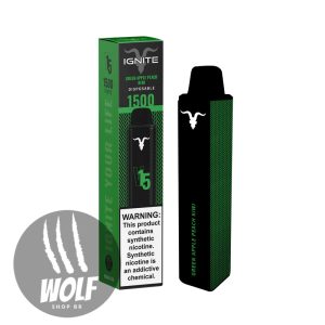 Ignite V15 Green Apple Peach Kiwi Pod Descartável 1500 Puffs