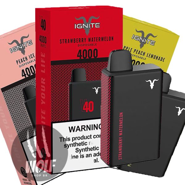 IGNITE V40 - Pod Descartável - 4000 Puffs - Recarregável