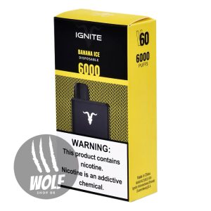 Ignite V60 Banana Ice Pod Descartável 6000 Puffs