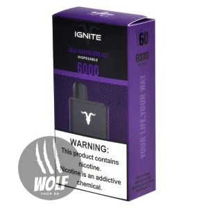 Ignite V60 Blue Raspberry Ice Pod Descartável 6000 Puffs