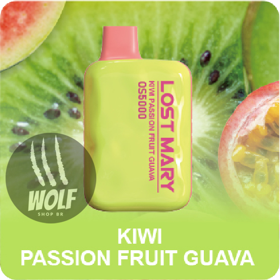 Lost Mary OS5000 Kiwi Passion Fruit Guava Pod Descartável 5000 Puffs