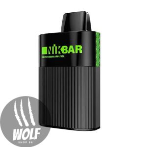 Nikbar 6000 Puffs Sour Green Apple Ice Pod Descartável