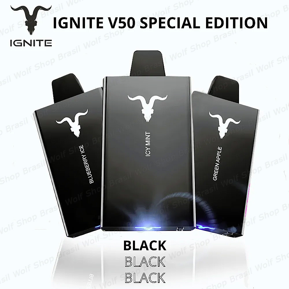 AD Pod Descartável IGNITE V50 Black Special Edition na Wolf Shop Brasil
