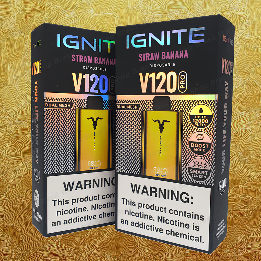 AD Pod Descartável IGNITE V120 PRO Gold na Wolf Shop Brasil