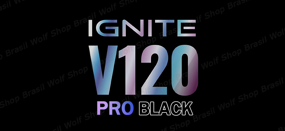 Banner Pod Descartável IGNITE V120 PRO Black na Wolf Shop Brasil