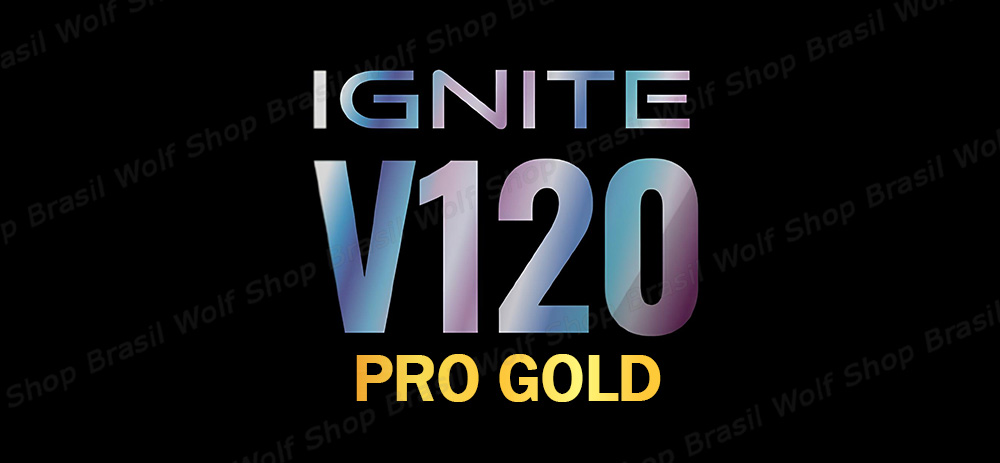 Banner Pod Descartável IGNITE V120 PRO Gold na Wolf Shop Brasil