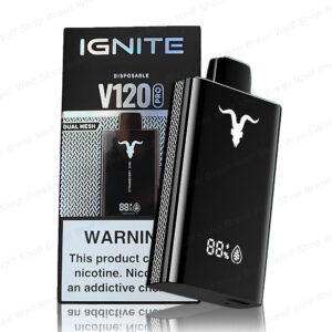 Principal Pod Descartável IGNITE V120 PRO Black na Wolf Shop Brasil